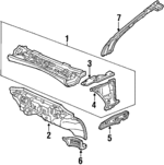 60610SB2674ZZ - Body: Cowl Panel for Honda: Civic Image