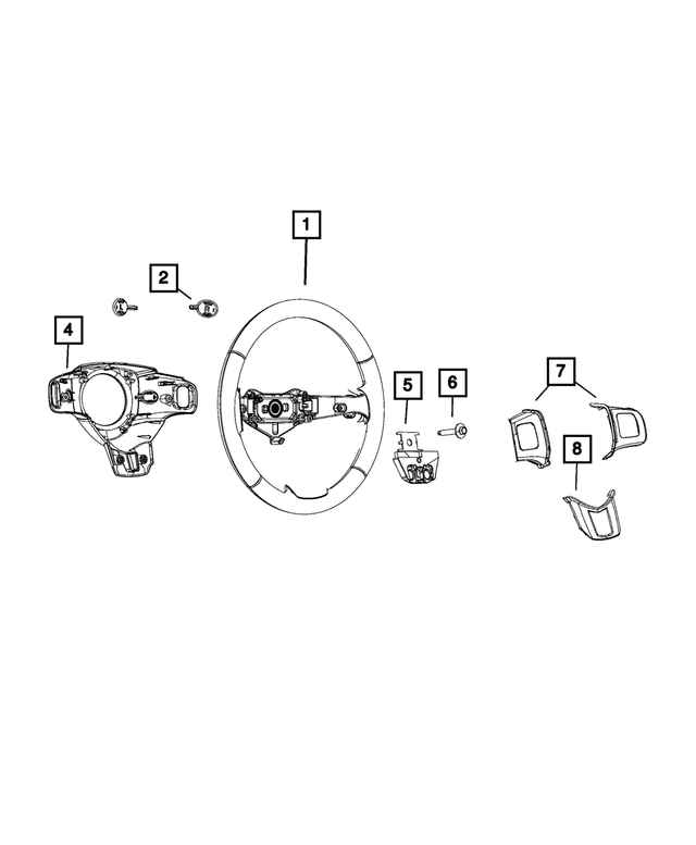 5SD98DX9AA - Steering: Steering Wheel for Mopar Image