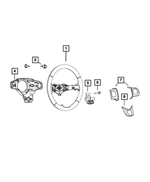 5SD98DX9AA - Steering: Steering Wheel for Dodge: Grand Caravan, Journey | Ram: C/V Image