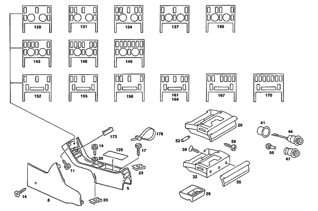 1266801268 - Panelling: Lining for Mercedes-Benz: 380SE, 380SEL, 560SEL Image image