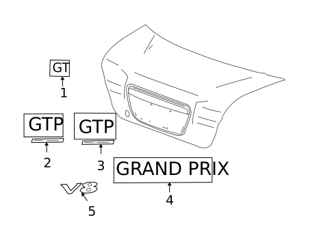 Exterior Trim - Trunk for 2007 Pontiac Grand Prix #0