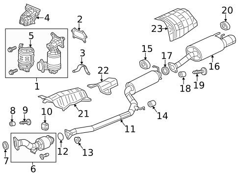 Exhaust Components for 2013 Honda Civic #0