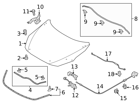 Hood & Components for 2020 Toyota Yaris #0