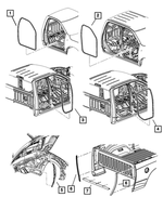 68630991AA - Body Sheet Metal Except Doors: Cab To Box Seal for Ram: 1500 Classic, 2500 Image