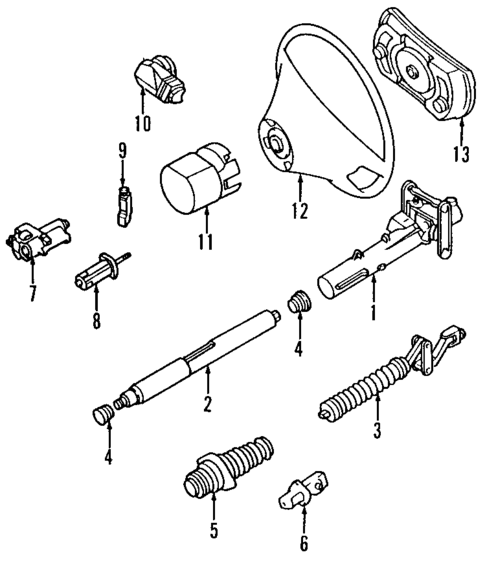 Steering Column for 1998 Mercedes-Benz CL600 #0