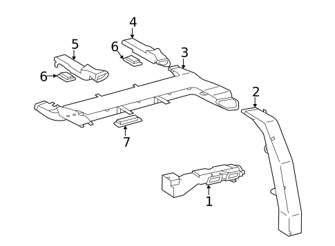 Heater Ducts for 1998 Toyota Land Cruiser #0