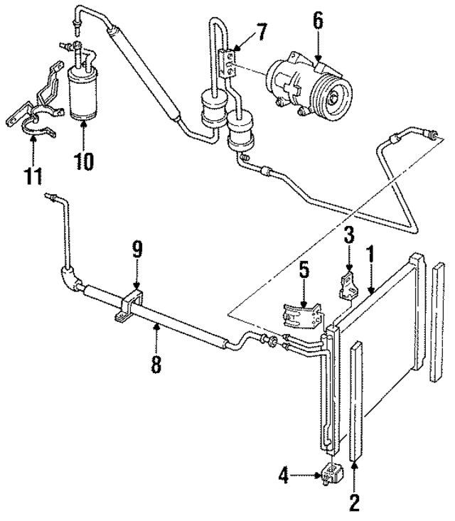 F4SZ19D720A - : Condenser Support Bracket for Ford Image