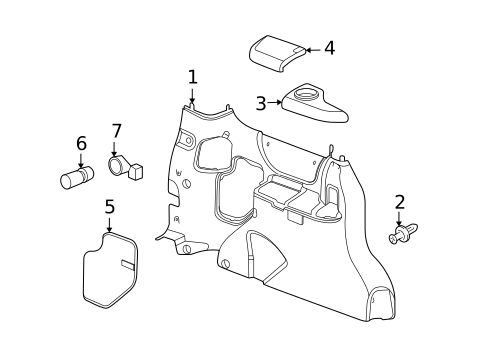 Interior Trim - Side Panel for 2007 Chevrolet Uplander #5