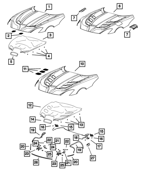 Hood and Hood Release for 2016 Dodge Viper #0