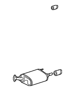 174400P012 - Exhaust: Muffler W/Tailpipe for Toyota Image image