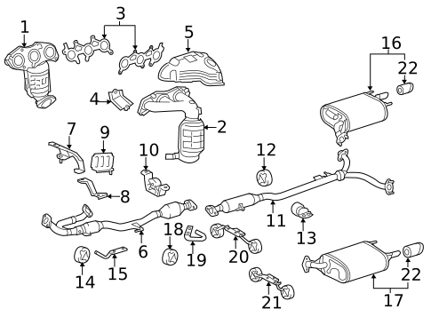Exhaust Manifold for 2011 Toyota Avalon #0