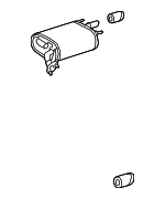 174300P042 - Exhaust: Muffler W/Tailpipe for Toyota Image image