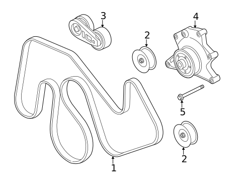 Accessory Drive Belt System Components for 2018 Ford F-350 Super Duty #0