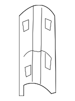 YS4Z54043C51AA - Body: Lower Reinforced Bracket for FORD Image