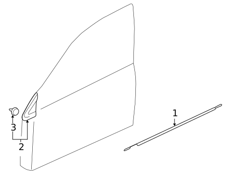 Exterior Trim - Front Door for 2006 Mitsubishi Outlander #0