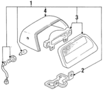 F2KY13A613A - Electrical: High Mount Lamp for Ford: Escort | Mercury: Tracer Image