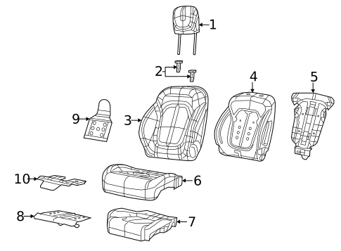 Front Seat Components for 2016 Chrysler 200 #0
