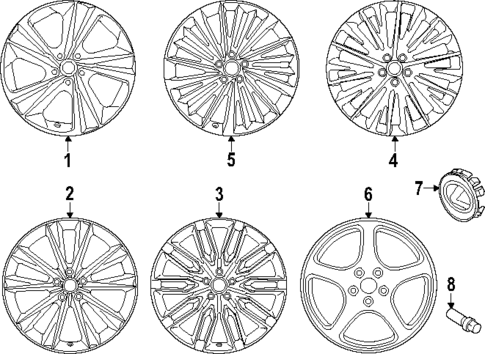 りゅうじ‼️2024年式 rx500h ホイール LEXUS 2023 2024 RX350 RX500h Factory OEM Wheel 21