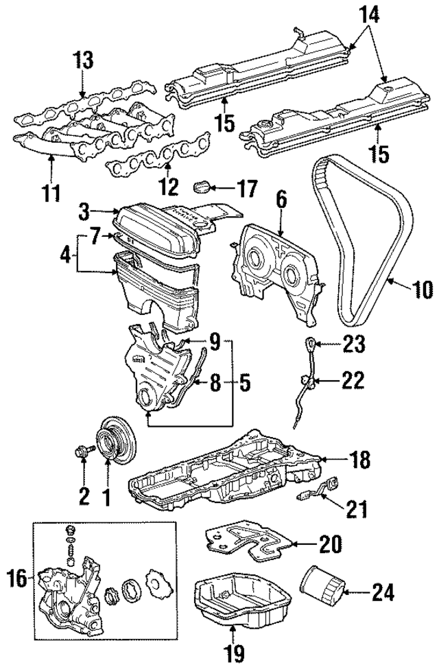 1212146030 - Engine: Oil Pan Baffle for Lexus Image