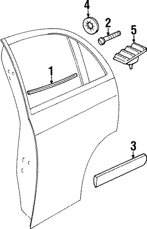 Exterior Trim - Rear Door for 1997 Cadillac Catera #0