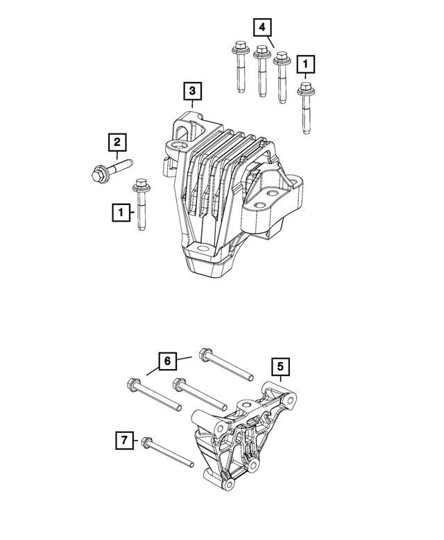 6104225AA - 3.2L Gas; Engine: Hex Flange Head Bolt, Mounting for Mopar Image image