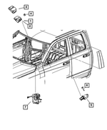 56038962AD - Restraints: Occupant Restraint Control Cover for Ram: 1500, 1500 Classic, 2500, 3500 Image