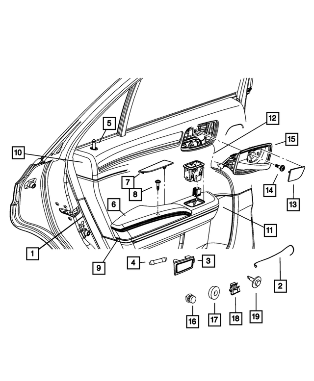 68110732AA - : Door Trim Clip for Mopar Image