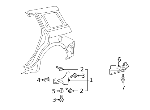 Exterior Trim - Quarter Panel for 2005 Scion xA #0