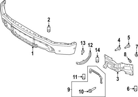 Bumper & Components - Front for 2022 Ford F-150 Lightning #1