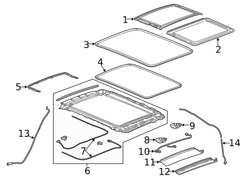 Sunroof for 2019 Cadillac XT4 #0