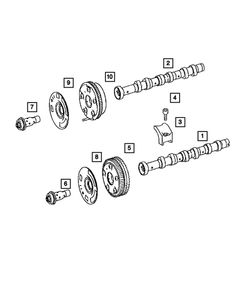 Camshaft and Valve for 2008 Dodge Sprinter 3500 #0