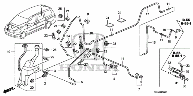Windshield Washer (1) for 2007 Honda Odyssey #0