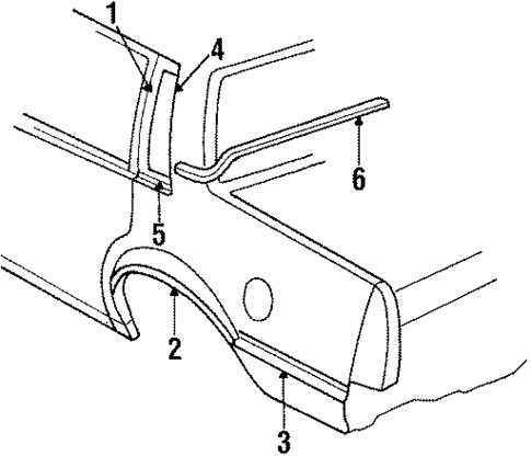 Exterior Trim - Quarter Panel for 1985 Chevrolet Celebrity #0