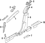 R2TZ5813208AA - : Front Sill Plate for Lincoln: Nautilus Image