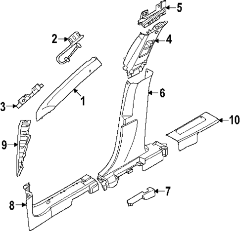 Interior Trim - Pillars for 2024 Lincoln Nautilus #0
