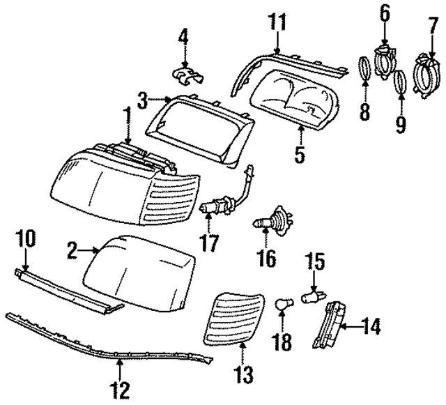 1408207761 - Electrical: Headlamp Assembly for Mercedes-Benz Image