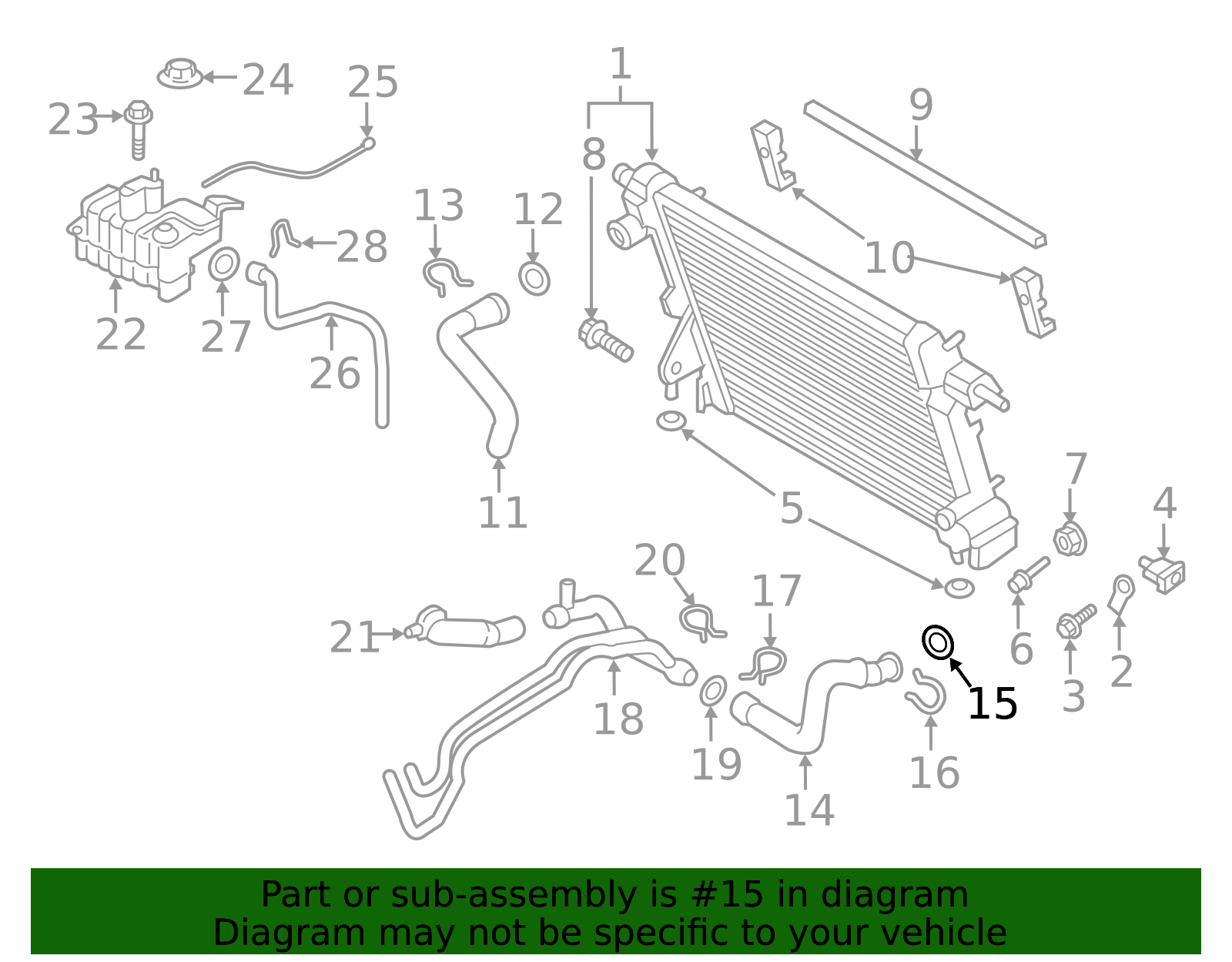 2017-2025 Ford | Radiator Coolant Hose O-Ring | HC3Z-8590-A | Walls ...