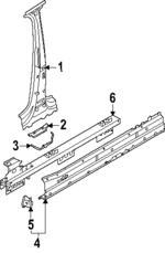 85H810261 - : Center Pillar Reinforced Damper for Audi Image