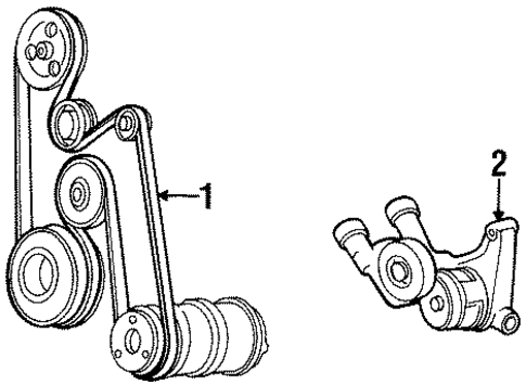 Belts & Pulleys for 1996 Buick Riviera #1