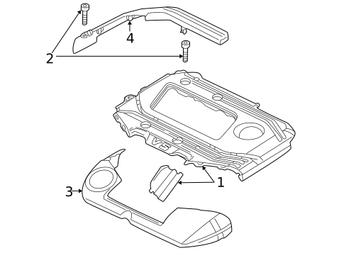 Engine Appearance Cover for 2002 Volkswagen Jetta #0