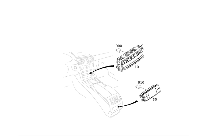 2129008808 - Heating and Ventilation: Control Unit for Mercedes-Benz Image image