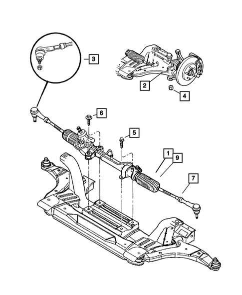 Steering Gear for 2006 Chrysler PT Cruiser #0