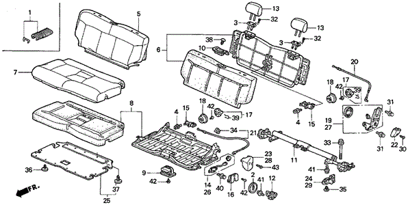 Rear Seat for 1997 Honda Odyssey #0