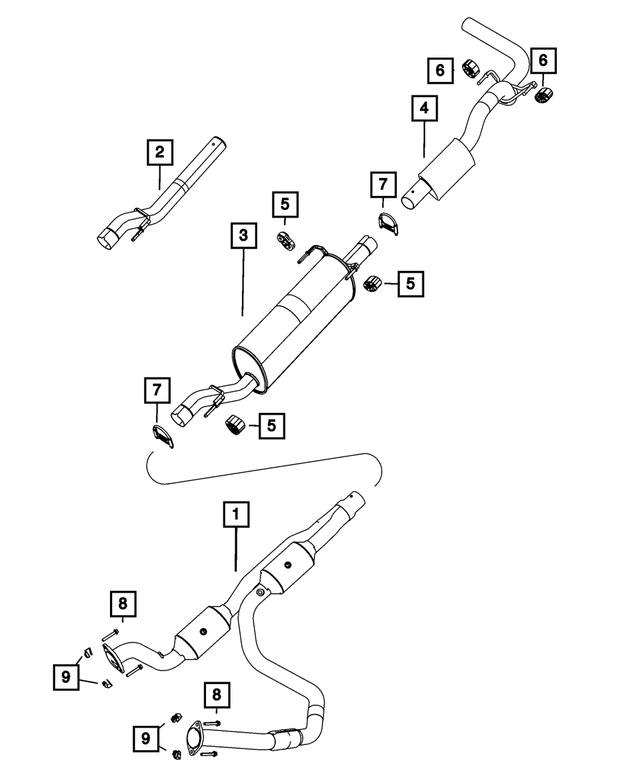 52121376AB - : Exhaust Extension Pipe for Mopar Image