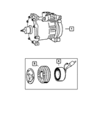 55056435AD - Air Conditioning &amp; Heater: Air Conditioning Compressor, Remanufactured for Mopar Image