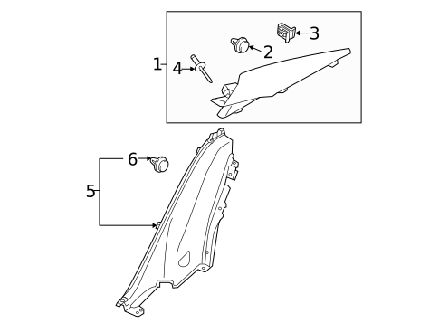 Interior Trim - Quarter Panels for 2019 Hyundai Elantra #0