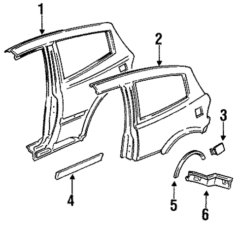 Quarter Panel & Components for 1994 Honda Civic #0