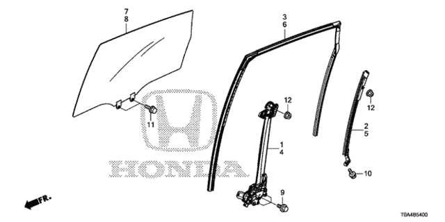 Rear Door Windows  - Regulator for 2016 Honda CR-V #0