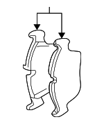 34116761244 - Brakes: Brake Pads for BMW: 318i, 318is, 318ti, 323Ci, 323i, 323is, 325Ci, 325i, 325is, 325xi, 328Ci, 328i, 328is, Z3, Z4 Image