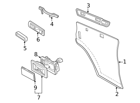 Interior Trim - Door for 1996 Dodge B3500 #0